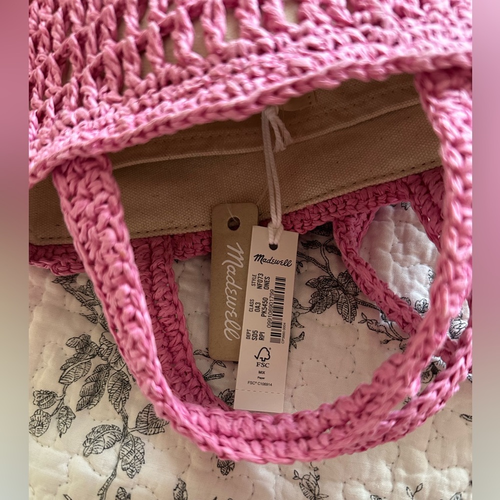 Madewell Small Straw Edition Transport
Crossbody Bag in Retro Pink - Picture 7 of 7